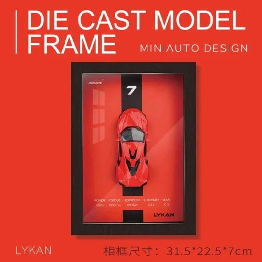 3D Framed Die Cast Model Car
