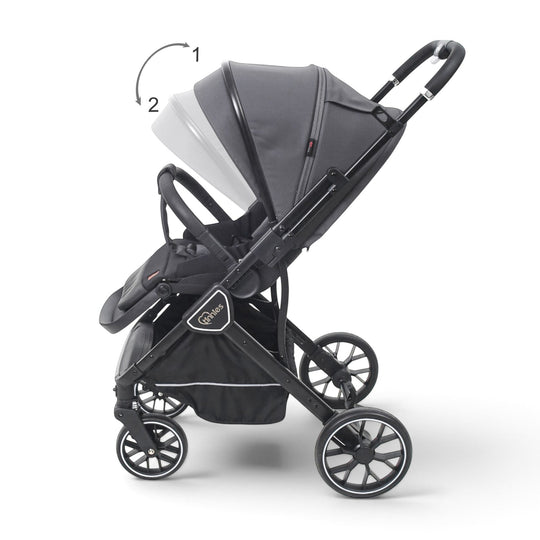 Stroller With Reversible Handle & Seat Grey T110-022