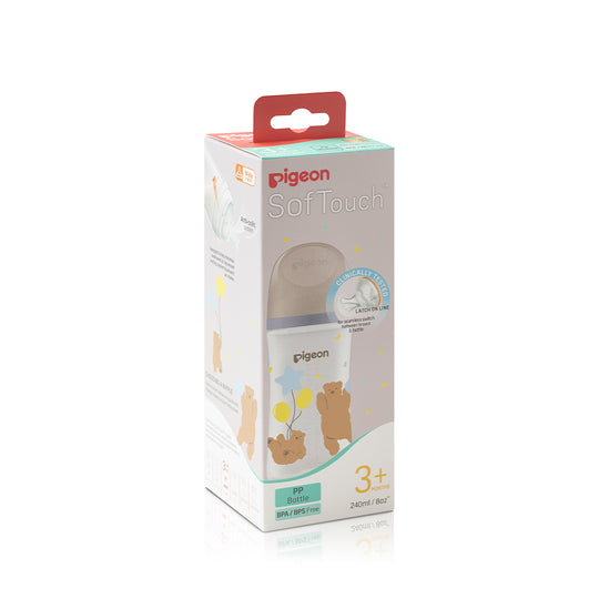 SOFTOUCH 3 WN FEEDER PP 240ML BEAR