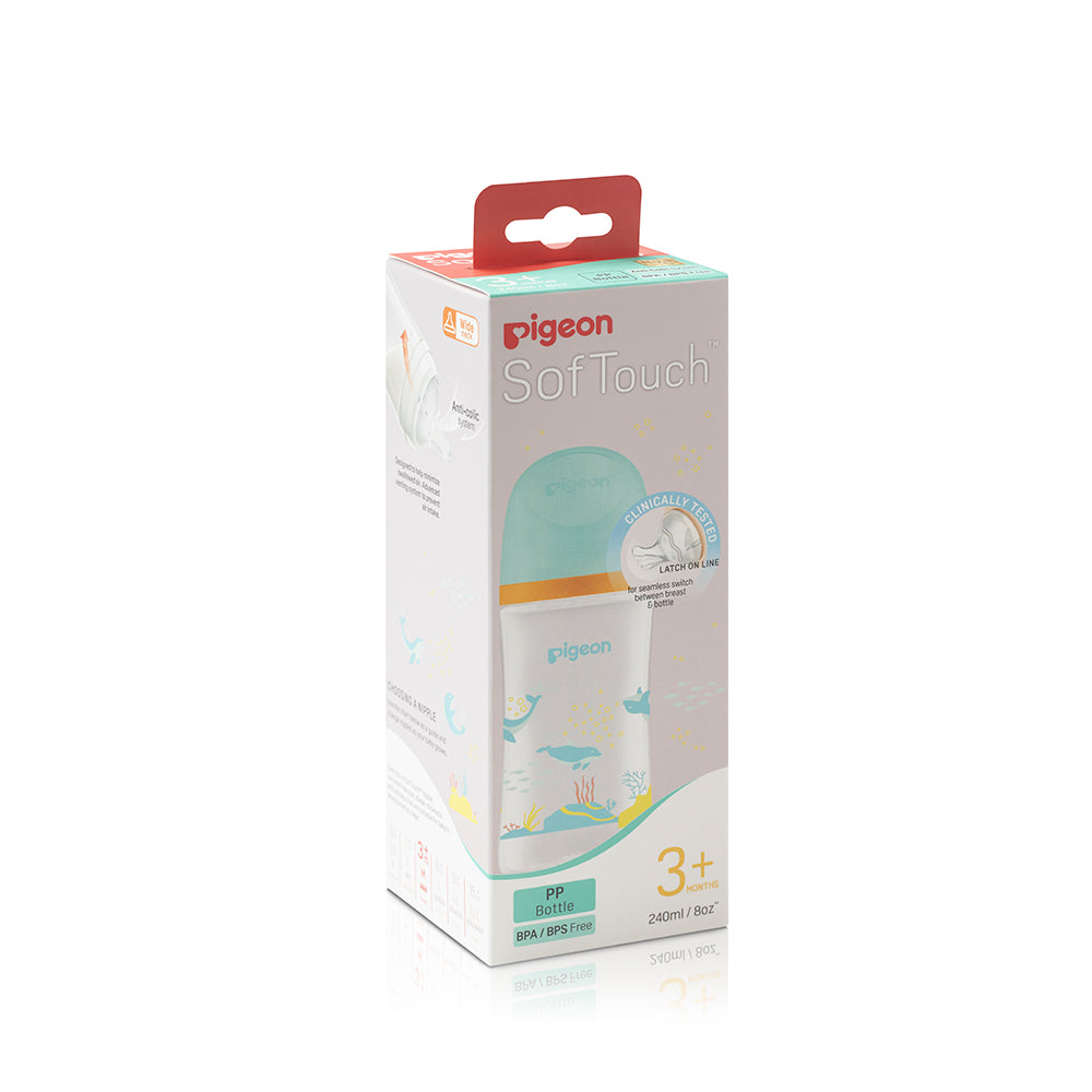 SOFTOUCH 3 WN FEEDER PP 240ML DOLPHIN