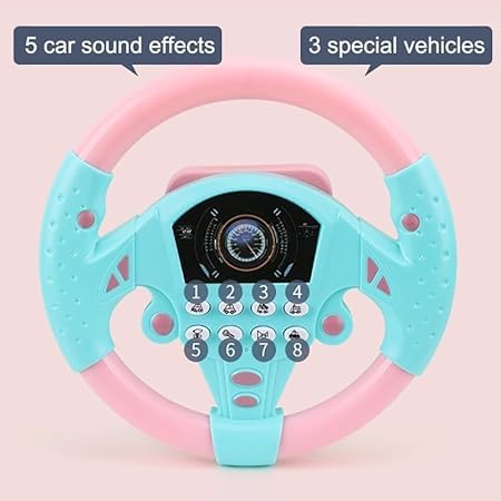 Simulated Steering Wheel Musical Toy for Kids