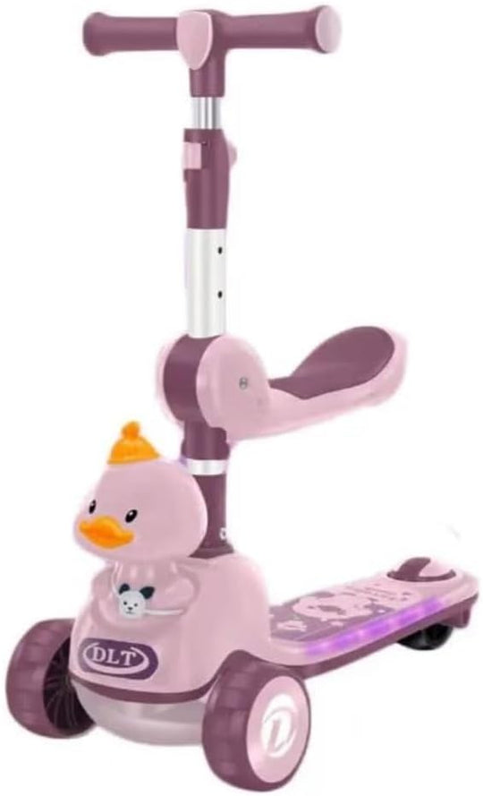 Adjustable height 3 Wheel Scooter with LED lights for Kids