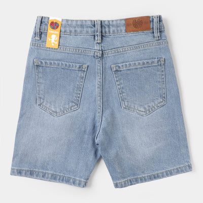 Boys Denim Short Tape - Ice Blue