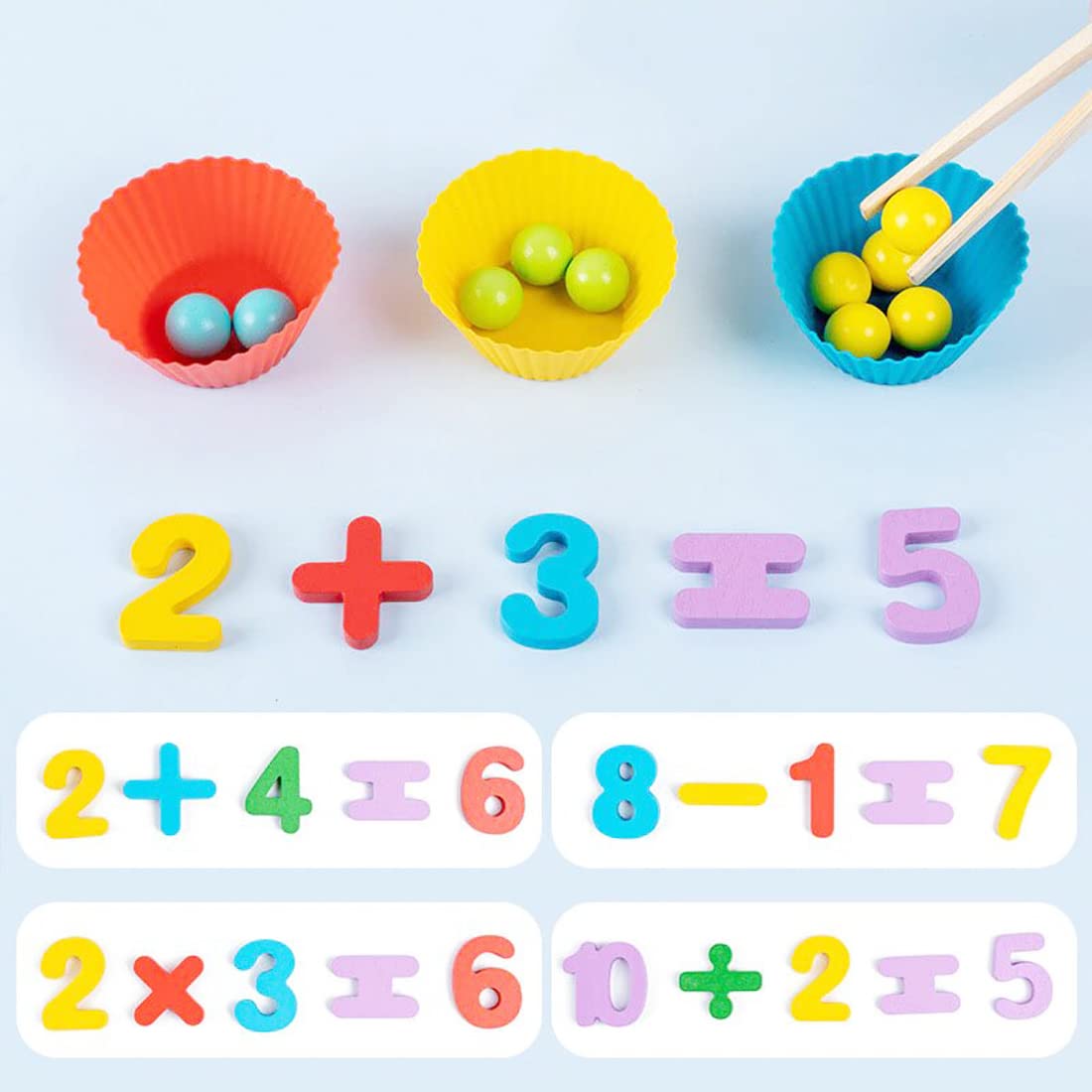 Wooden Number Cognitive Matching Game