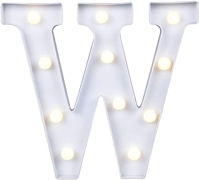 Decoration HBD Led Light "W"