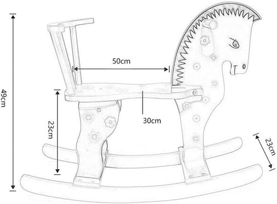 WOODEN ROCKING HORSE FOR KIDS