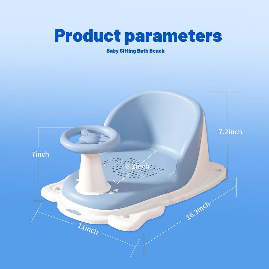 Cute Car Steering Baby Bath Seat | BT-9001 Blue