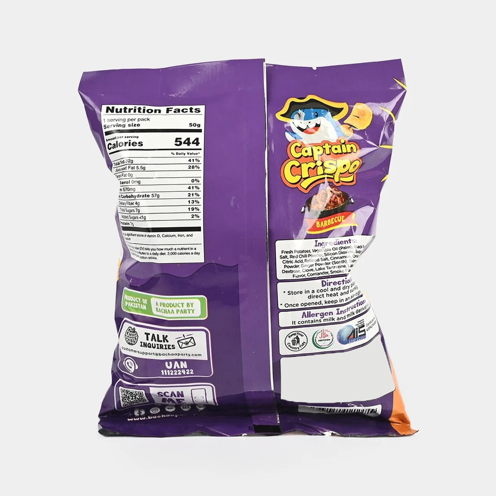 Bp Captain Crispo Crinkles Chips | BBQ | 50G