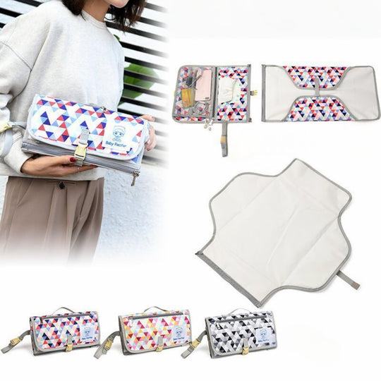 Portable Diaper Changing Clutch with Storage Pockets