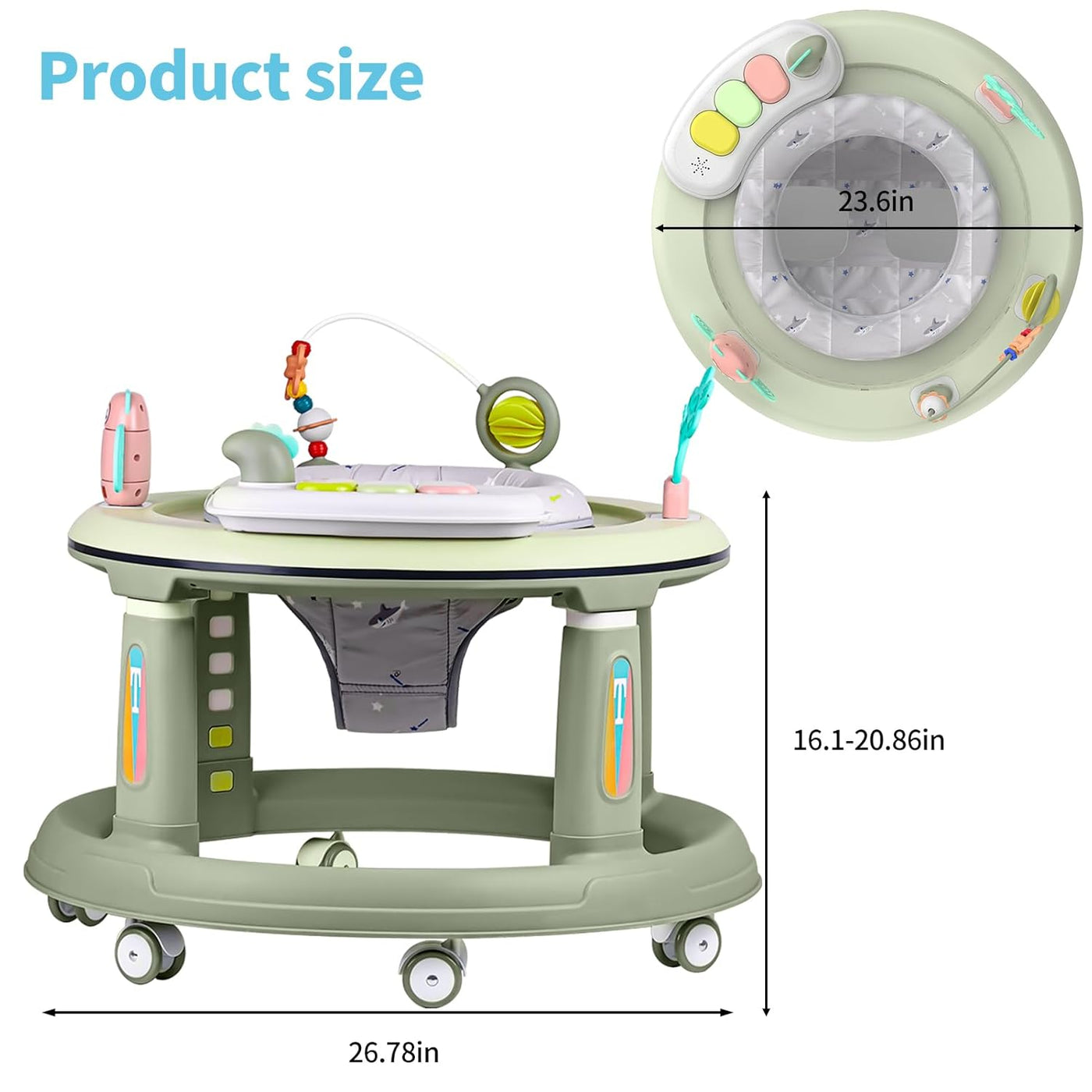 Baby Activity Walker 360 Degree Swivel Seat