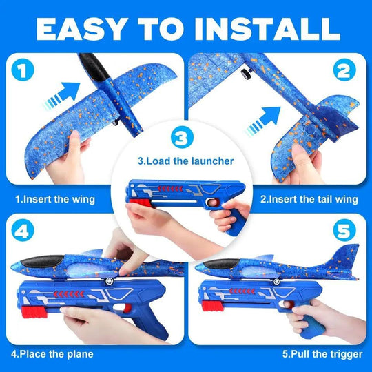 Flaunting Foam Aircraft Launcher for Kids