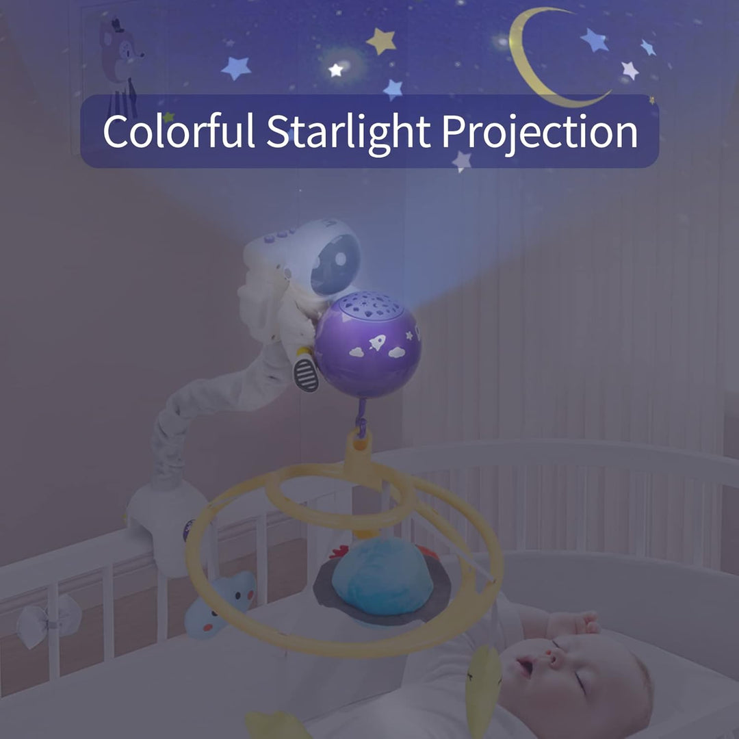 Baby Crib Mobile with Music and Lights Projector