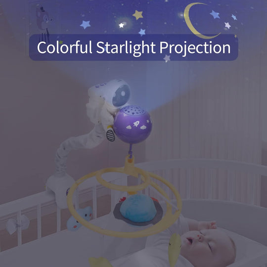 Baby Crib Mobile with Music and Lights Projector