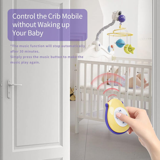 Baby Crib Mobile with Music and Lights Projector