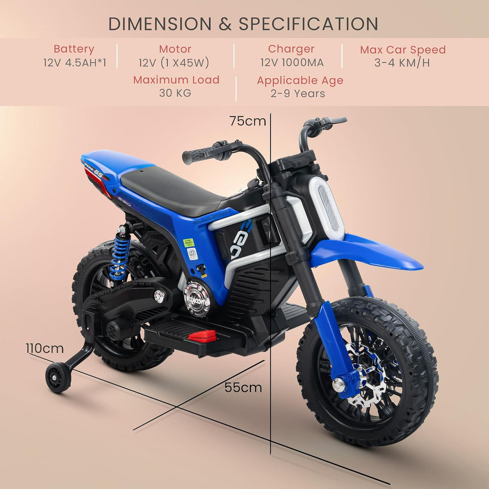 Electric Ride-On Motocross Trial Bike for Kids