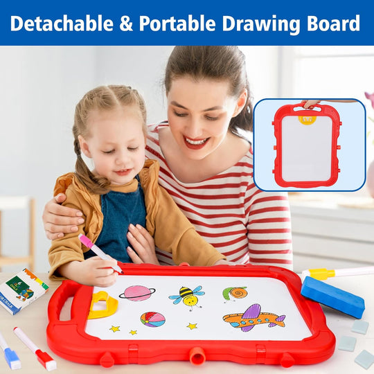 3-in-1 Double-Sided Kids' Standing Art Easel Set | N-1099 Navy Blue