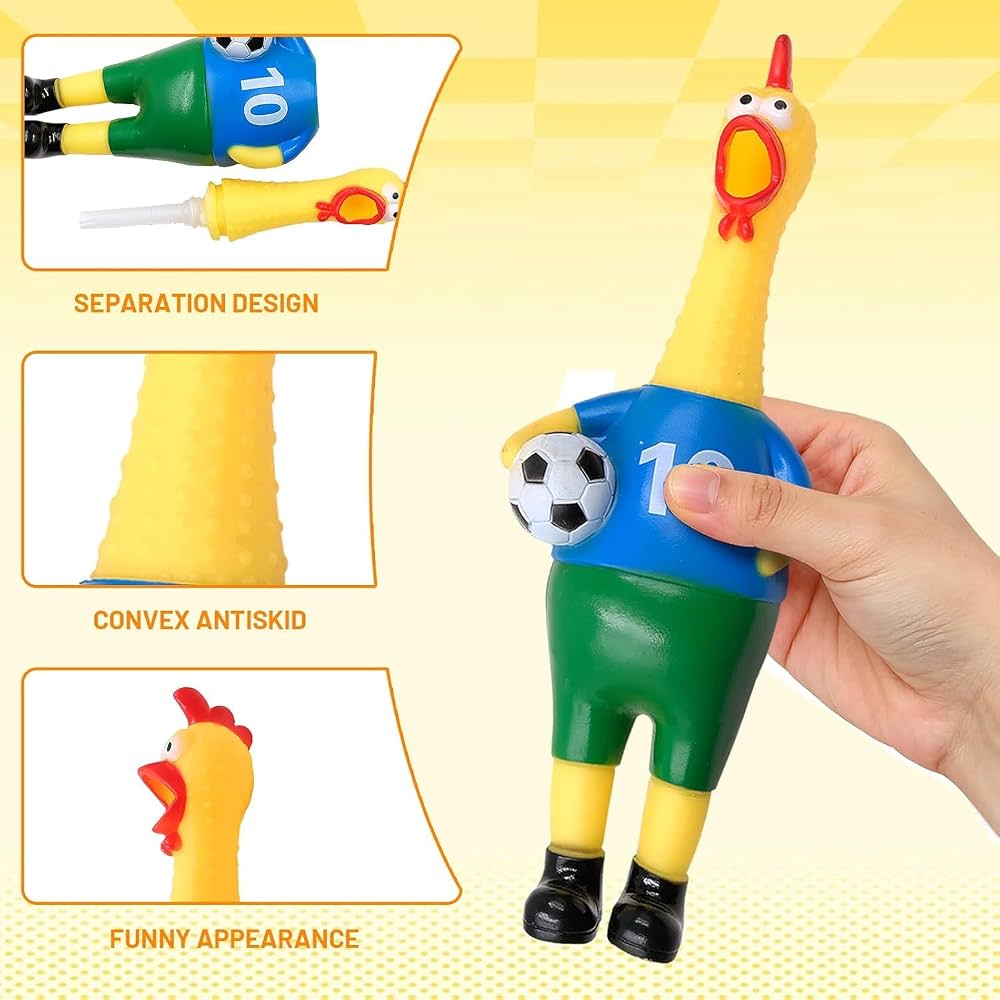Classic Squeaky Rubber Chicken Toy