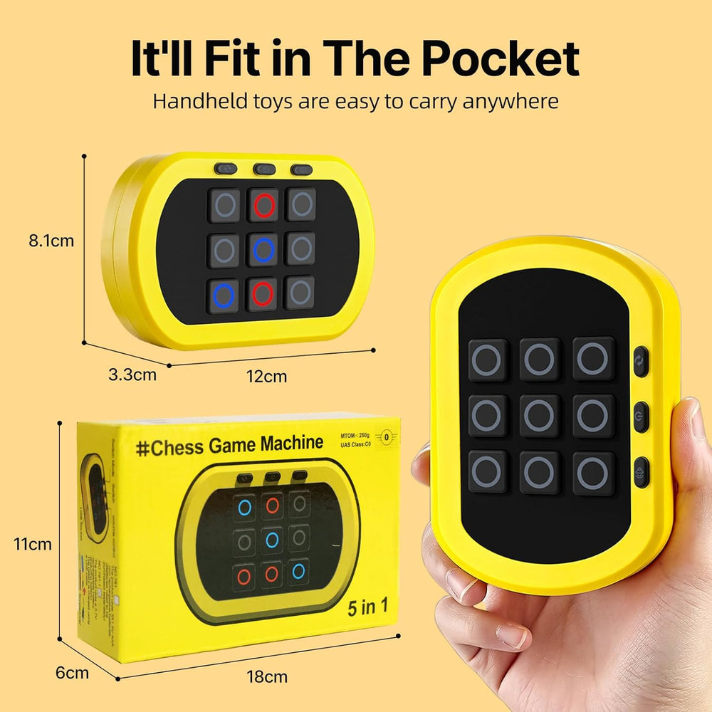 5in1 Handheld Puzzle Game Console Tic Tac Toe Games