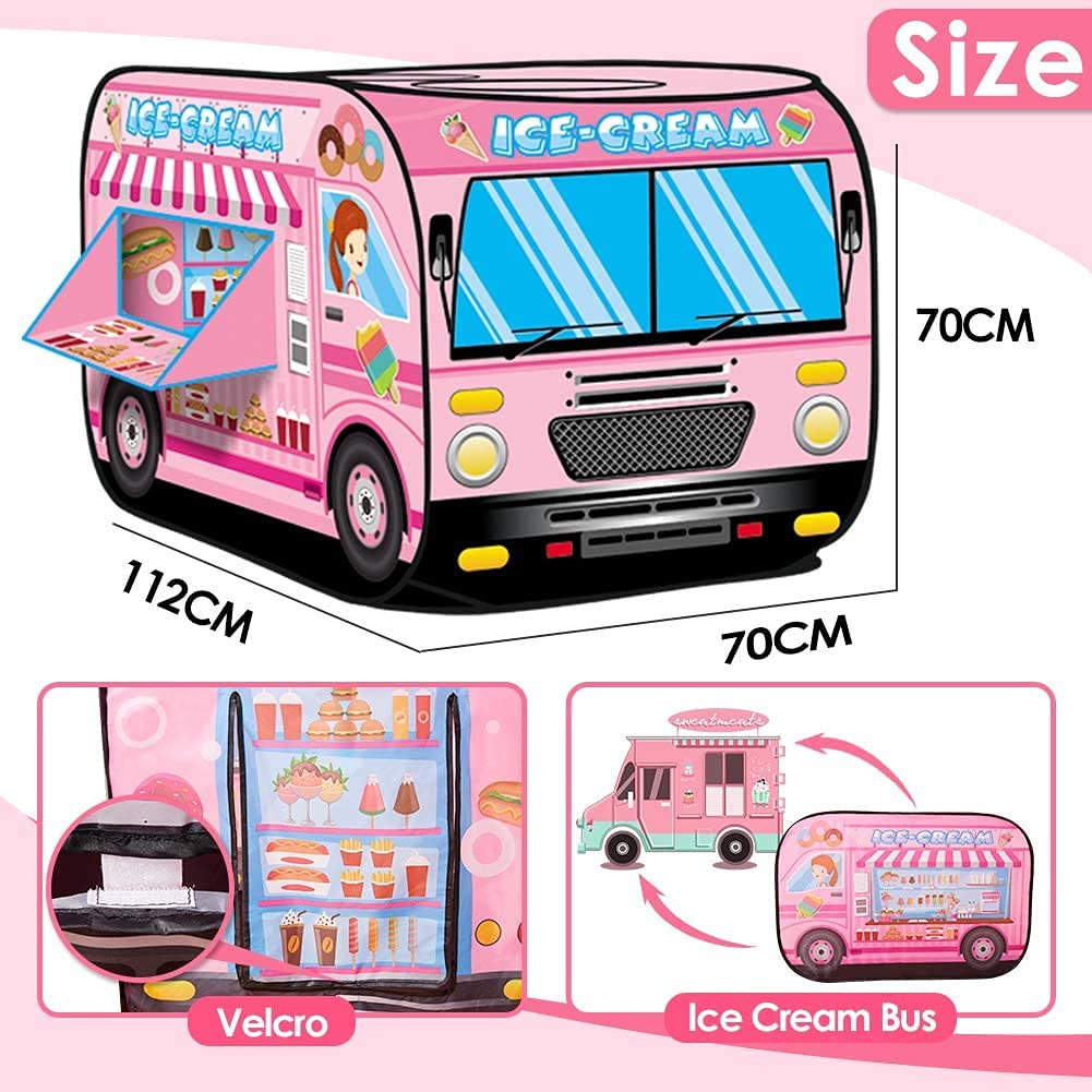 Princess Ice-Cream Pop Up Play Tent House for Kids