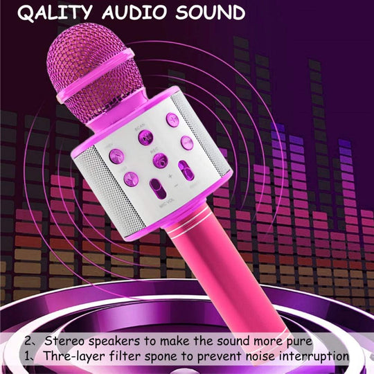 Wireless Bluetooth Musical Mic -Blue