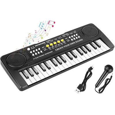 Electronic Music Keyboard Piano With Microphone 37Keys