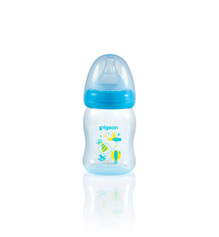 PIGEON CLEAR PP BOTTLE 160ML BLUE
