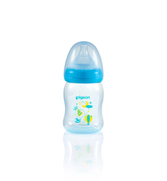 PIGEON CLEAR PP BOTTLE 160ML BLUE