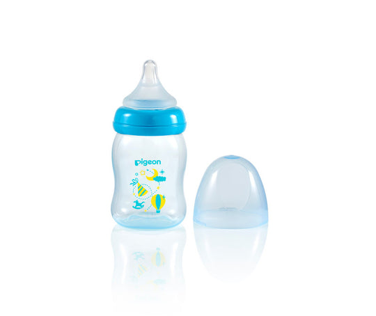 PIGEON CLEAR PP BOTTLE 160ML BLUE