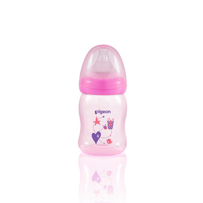 PIGEON CLEAR PP BOTTLE 160ML PINK