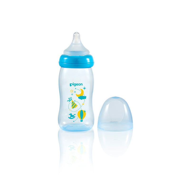 PIGEON CLEAR PP BOTTLE 240ML BLUE
