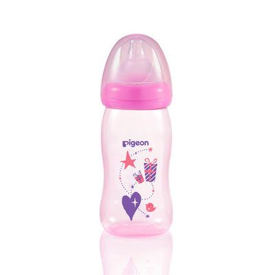 PIGEON CLEAR PP BOTTLE 240ML PINK