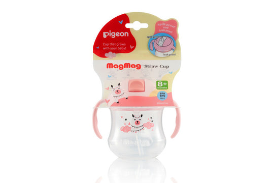 PIGEON MAG MAG STRAW CUP MATTE PINK