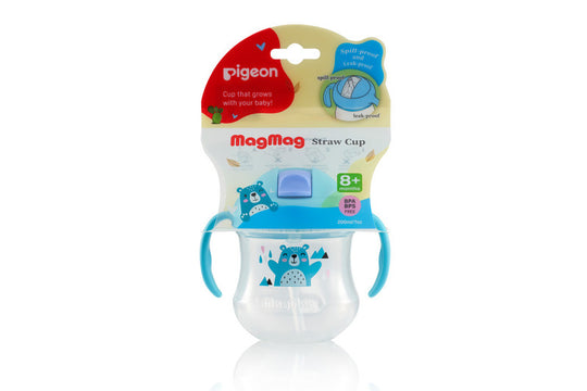 PIGEON MAG MAG STRAW CUP MATTE BLUE