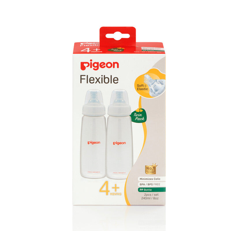 FLEXIBLE NURSING BOTTLE KPP 240 ML PK-2