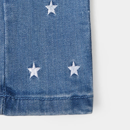 Girls Denim Jegging Stars - Mid Blue