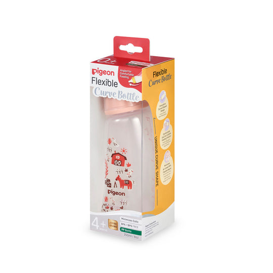 CURVE NURSING BOTTLE PP 250ML FARM