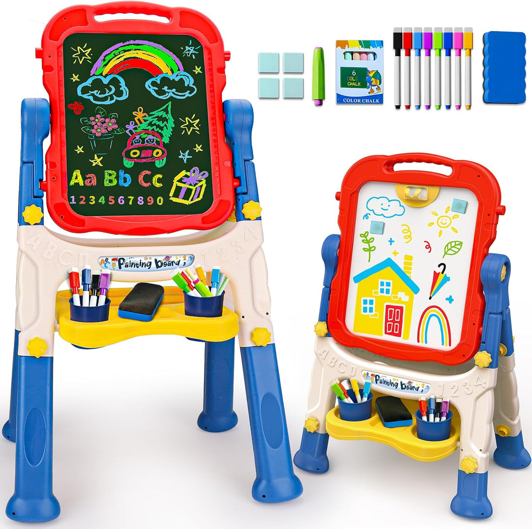 3-in-1 Double-Sided Kids' Standing Art Easel Set | N-1099 Navy Blue
