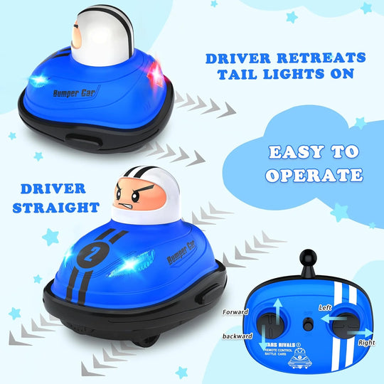 Remote Control Bumper Dodging Collision Cars - 2 Players Battle Game