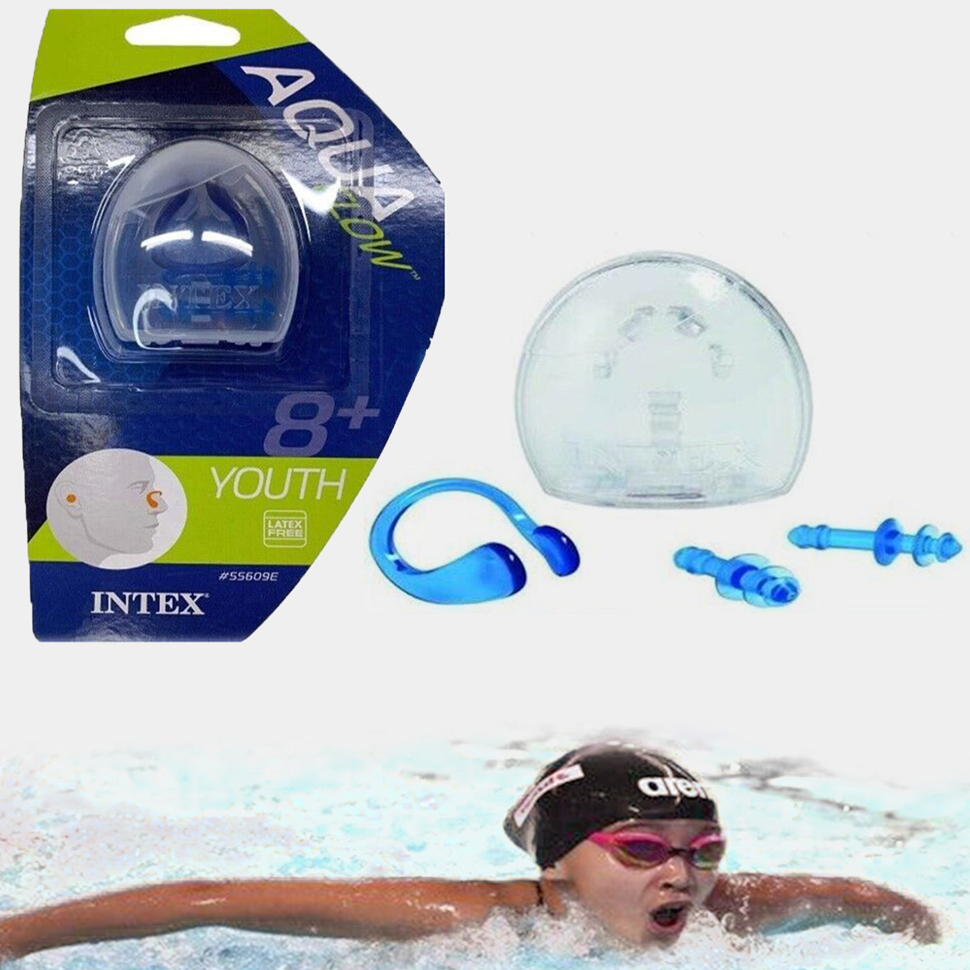 INTEX Ear Plug & Nose Pin Combo Set (55609)