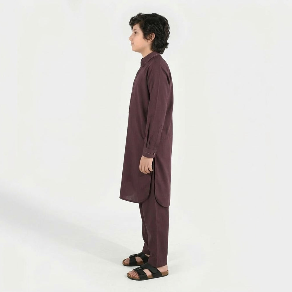 Boys Poly Viscose 2 Piece Suit - Magenta