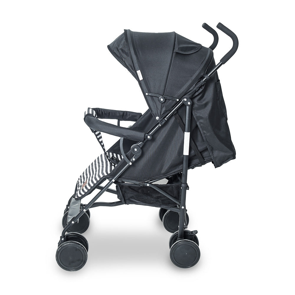 TINNIES BABY STROLLER BUGGY - BLACK STRIPPED