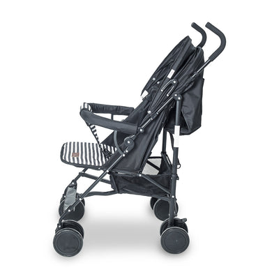 TINNIES BABY STROLLER BUGGY - BLACK STRIPPED