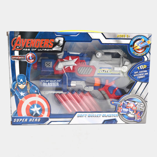 Super Hero Soft Bullet Blaster Toy