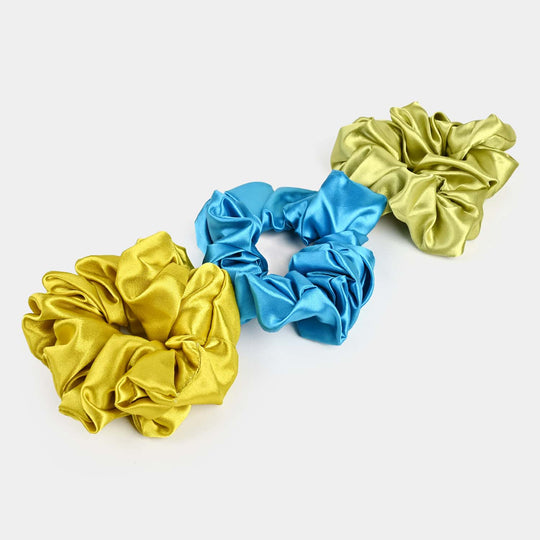 Silk Scrunchies 3PCs Pack Elastic Hair Bands for Girls