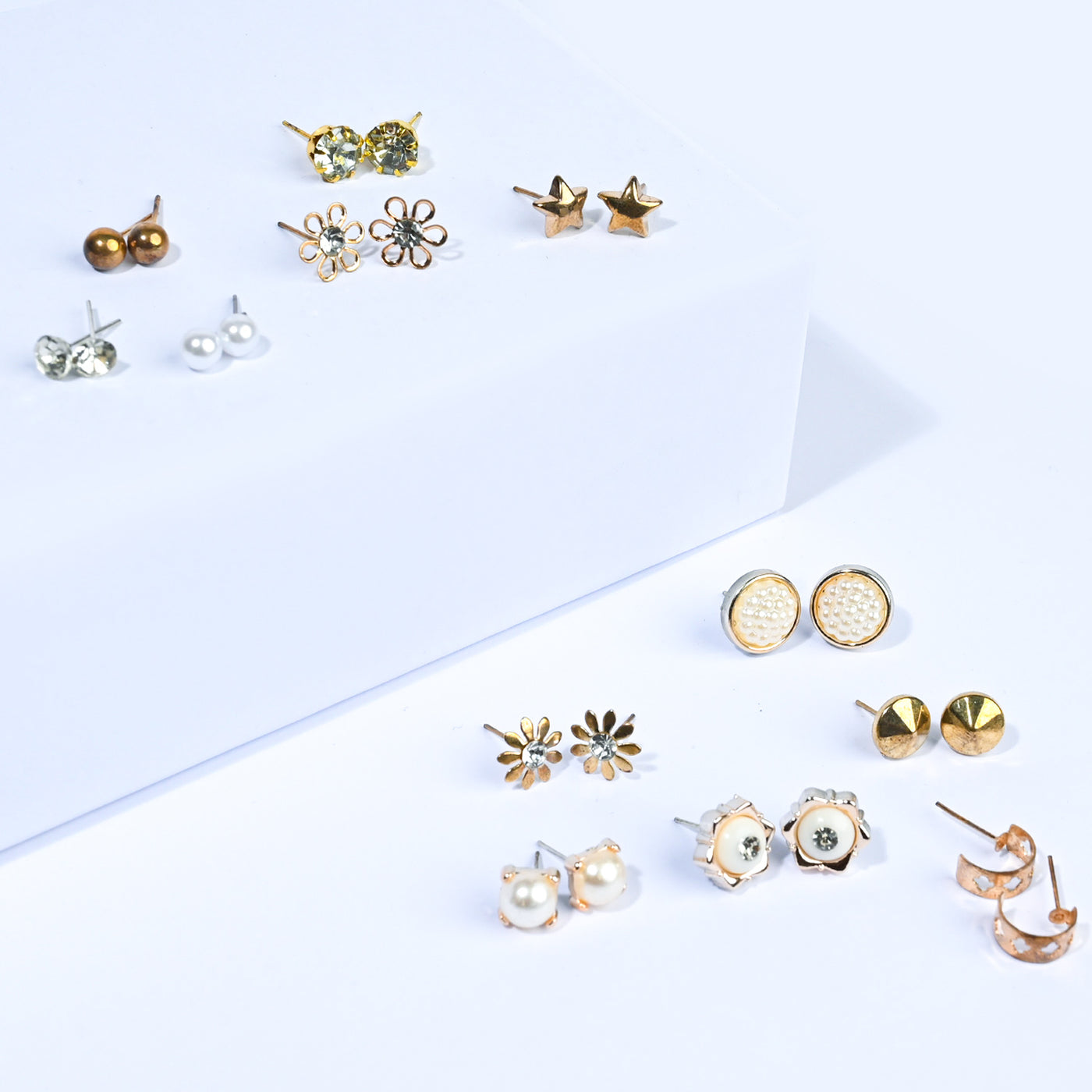12 Pairs Charming Ears Studs/Tops For Girls
