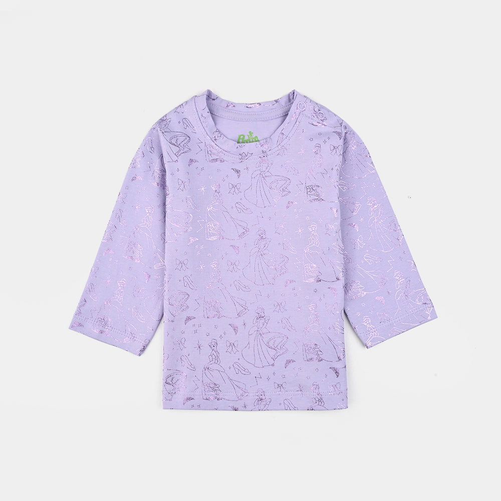 Infant Girls Lycra Jersey T-Shirt-Purple