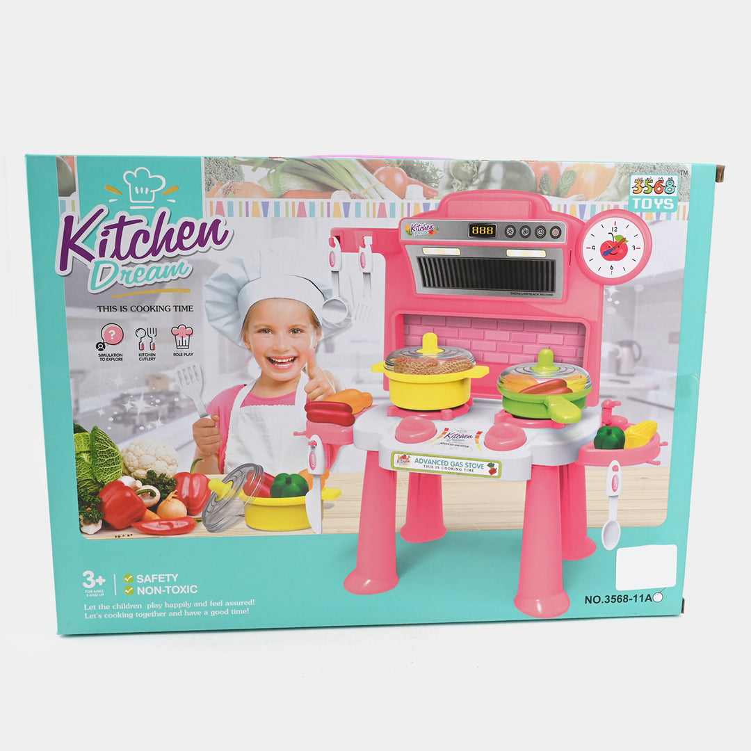 Kitchen Set With Food For Kids