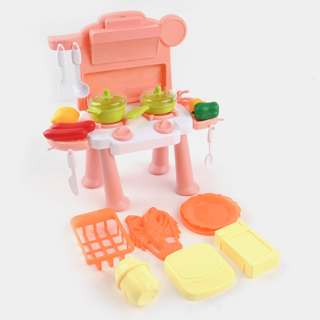 Kitchen Set With Food For Kids