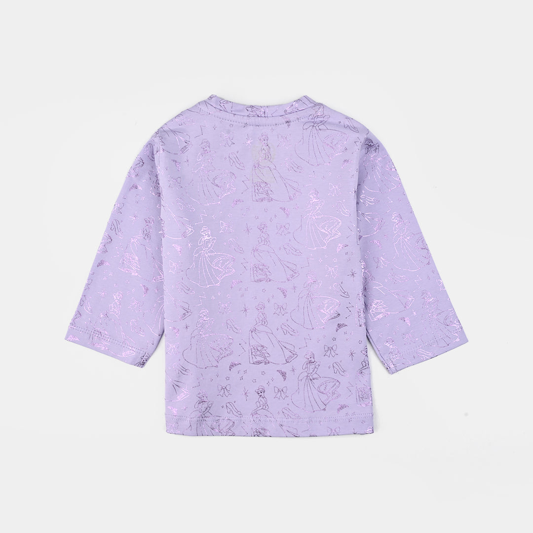 Infant Girls Lycra Jersey T-Shirt-Purple