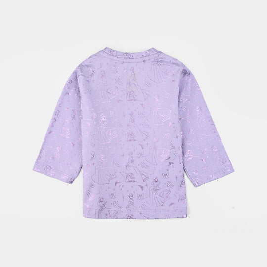 Infant Girls Lycra Jersey T-Shirt-Purple